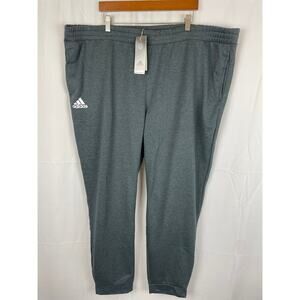 Adidas Essential Cotton Fleece Jogger Pant Dark Charcoal Gray HE2610 Size 2XL